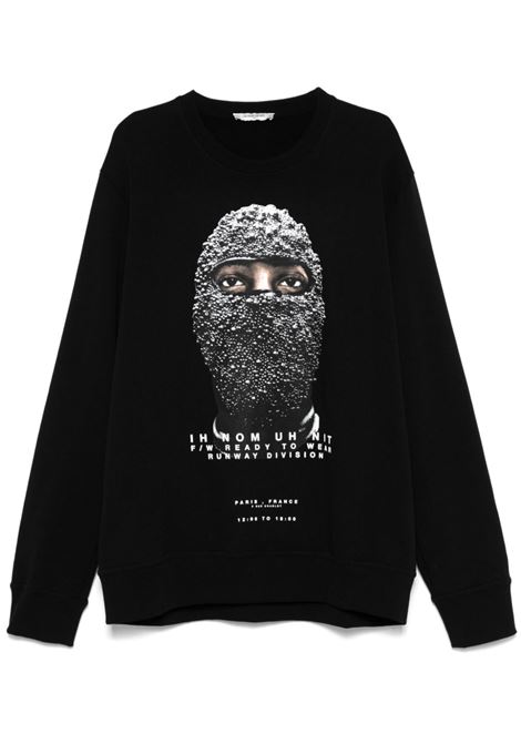 Maglione con stampa Black Mask in nero di Ih Nom Uh Nit - uomo